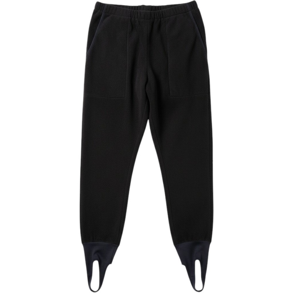 Simms Polartec Fleece Baselayer Pants L Black Stirrup Wader Liner Made in USA